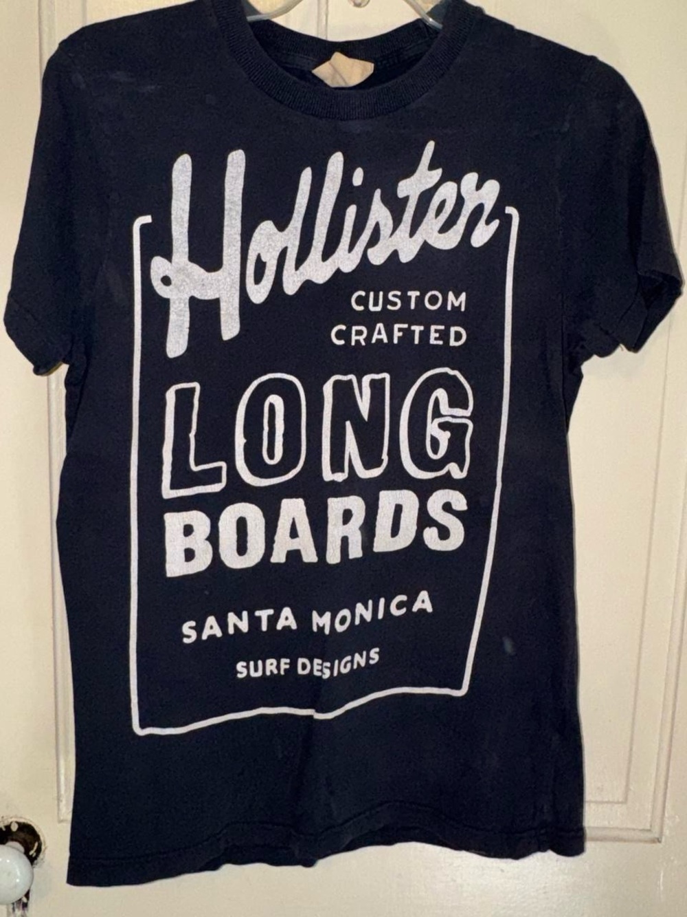 Vintage men’s Hollister Black Graphic 'Long Boards' Tee